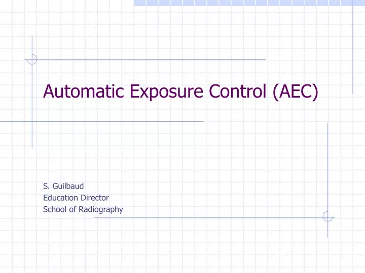 automatic exposure control aec