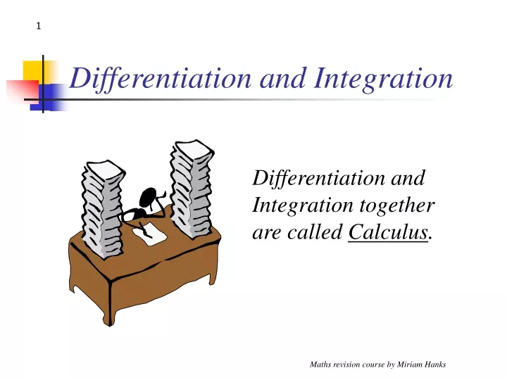differentiation and integration