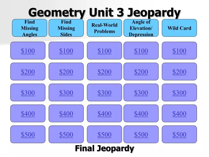 geometry unit 3 jeopardy