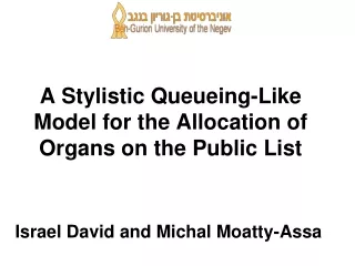 A Stylistic Queueing-Like Model for the Allocation of Organs on the Public List
