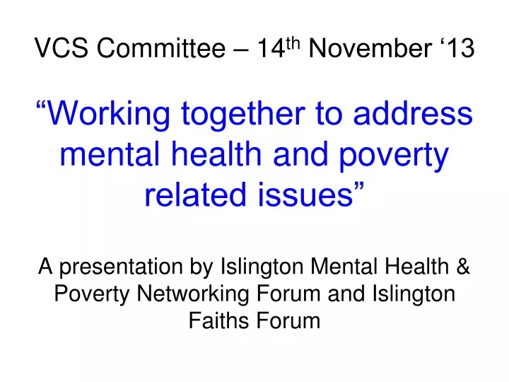 vcs committee 14 th november 13