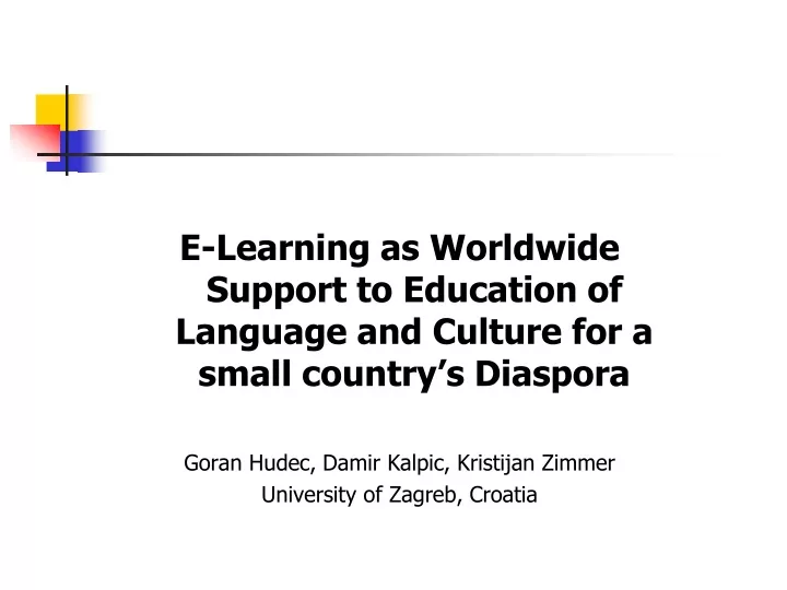 e learning as worldwide support to education