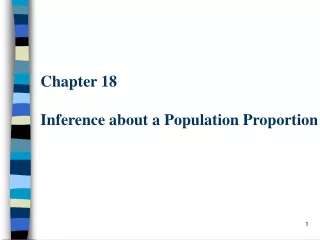 Chapter 18 Inference about a Population Proportion