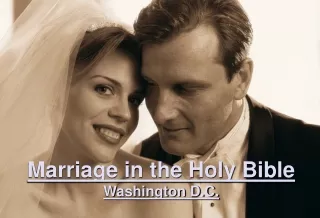 Marriage in the Holy Bible  Washington D.C.