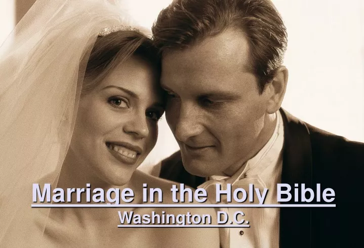 marriage in the holy bible washington d c