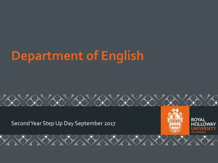 department of english