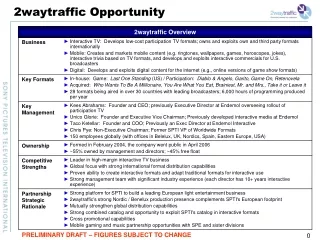 2waytraffic Opportunity