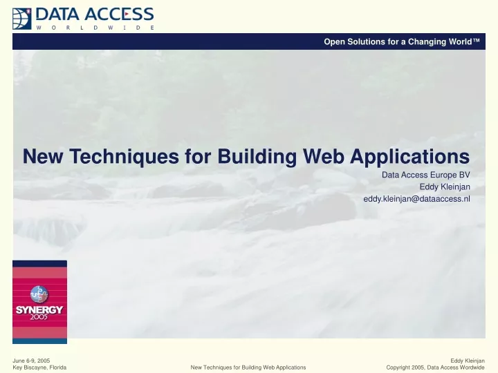 new techniques for building web applications
