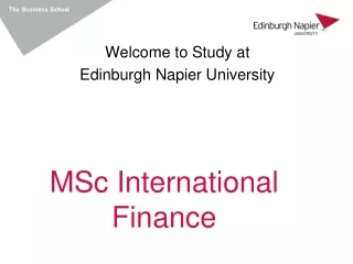 MSc International Finance