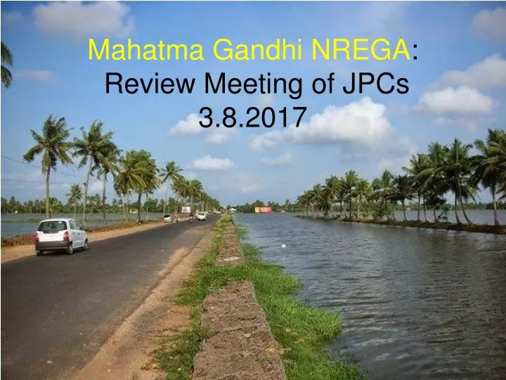 mahatma gandhi nrega review meeting of jpcs