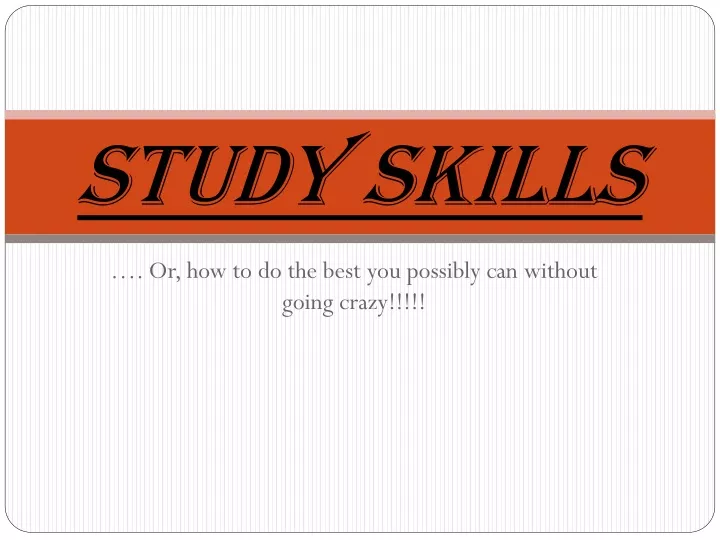 study skills