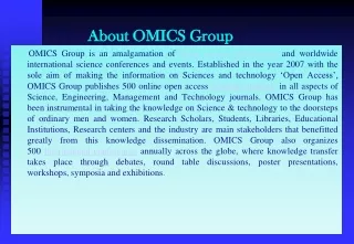 About OMICS Group