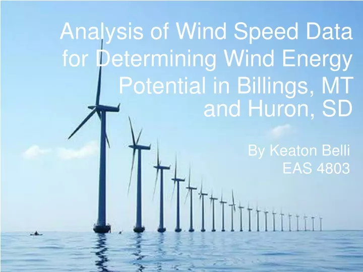 analysis of wind speed data for determining wind