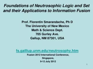 Foundations of Neutrosophic Logic and Set and their Applications to Information Fusion