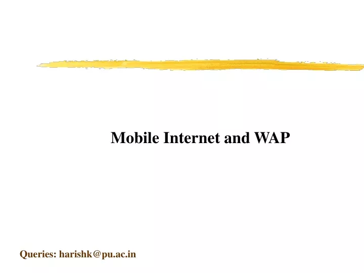 mobile internet and wap