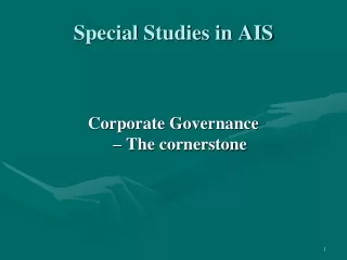 Special Studies in AIS