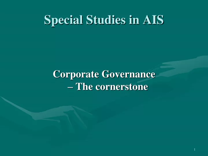 special studies in ais