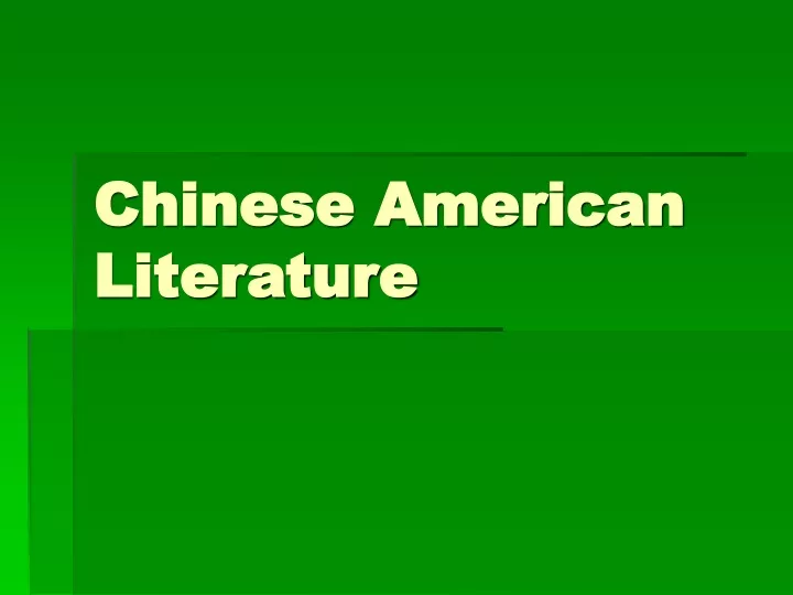 chinese american literature