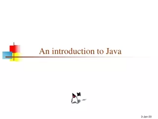 An introduction to Java