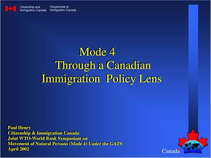 mode 4 through a canadian immigration policy lens