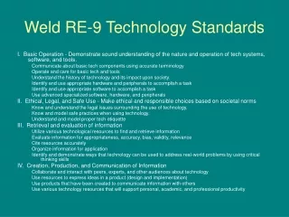 Weld RE-9 Technology Standards