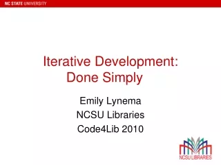 Iterative Development:  Done Simply