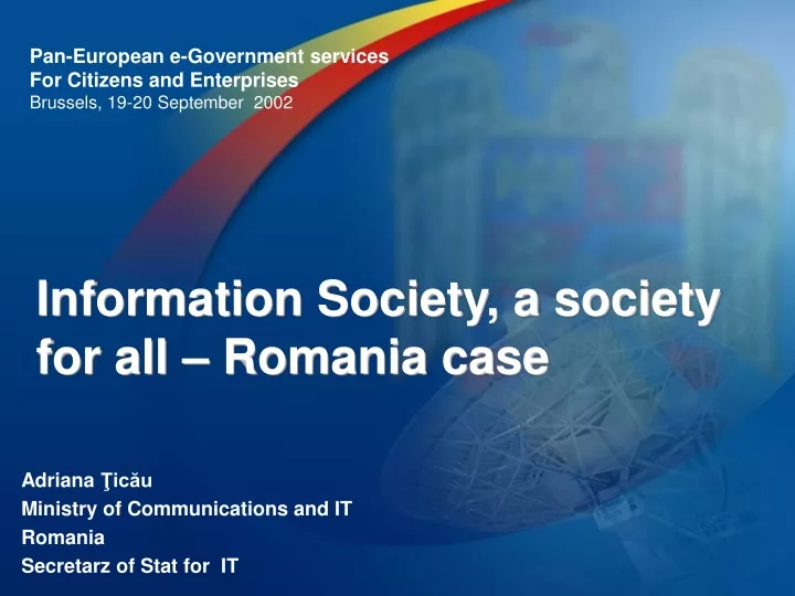 information society a society for all romania case