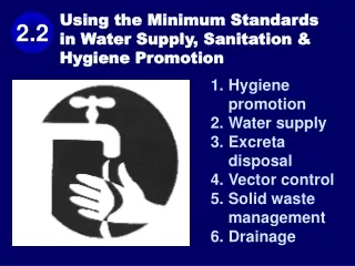 Using the Minimum Standards in Water Supply, Sanitation &amp; Hygiene Promotion