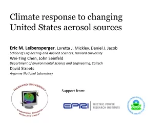 Climate response to changing  United States aerosol sources