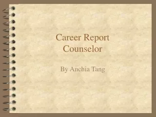 Career Report Counselor