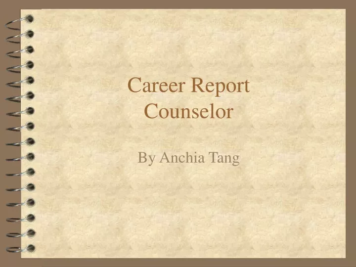 career report counselor