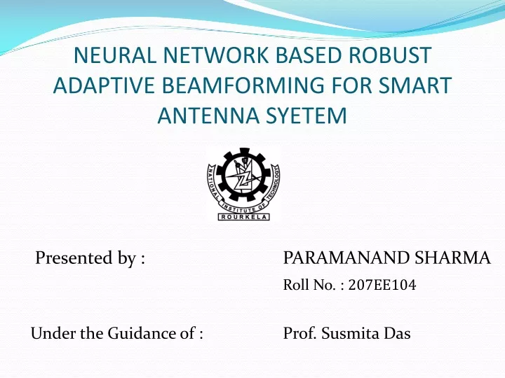 neural network based robust adaptive beamforming for smart antenna syetem