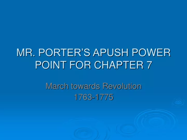 mr porter s apush power point for chapter 7