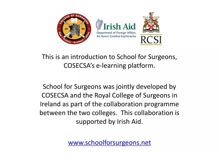 this is an introduction to school for surgeons