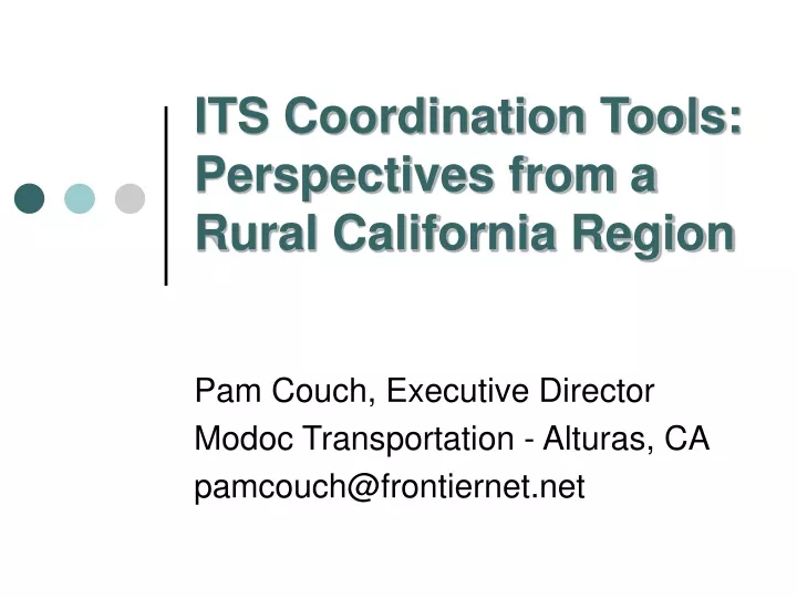 its coordination tools perspectives from a rural california region
