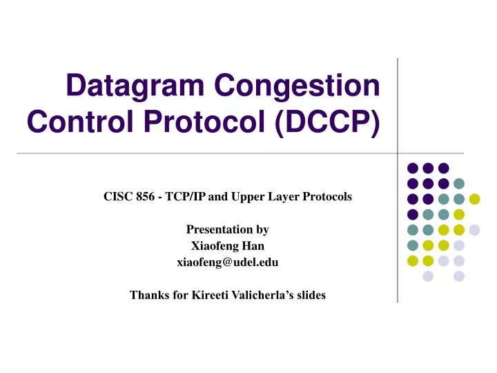 datagram congestion control protocol dccp