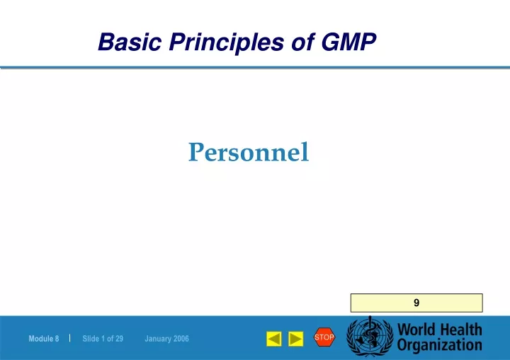 basic principles of gmp