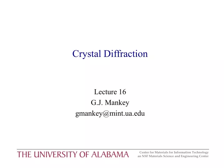 crystal diffraction