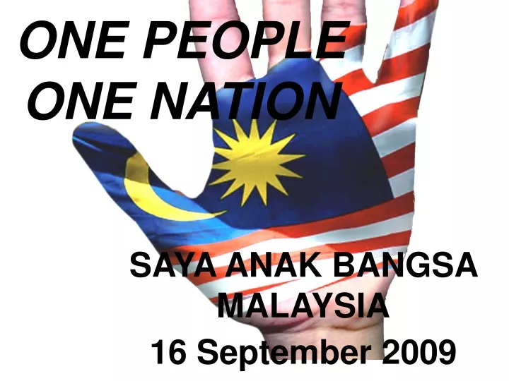 one people one nation
