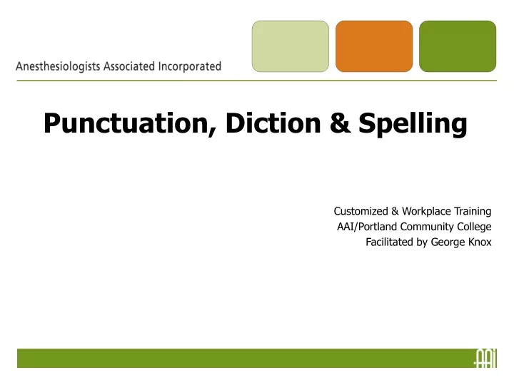 punctuation diction spelling