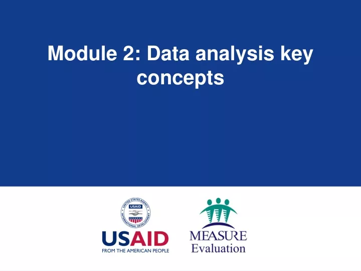 module 2 data analysis key concepts