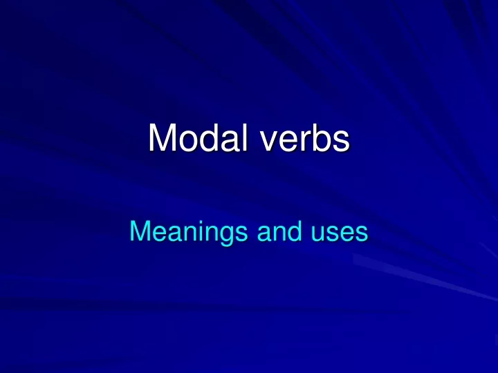 modal verbs