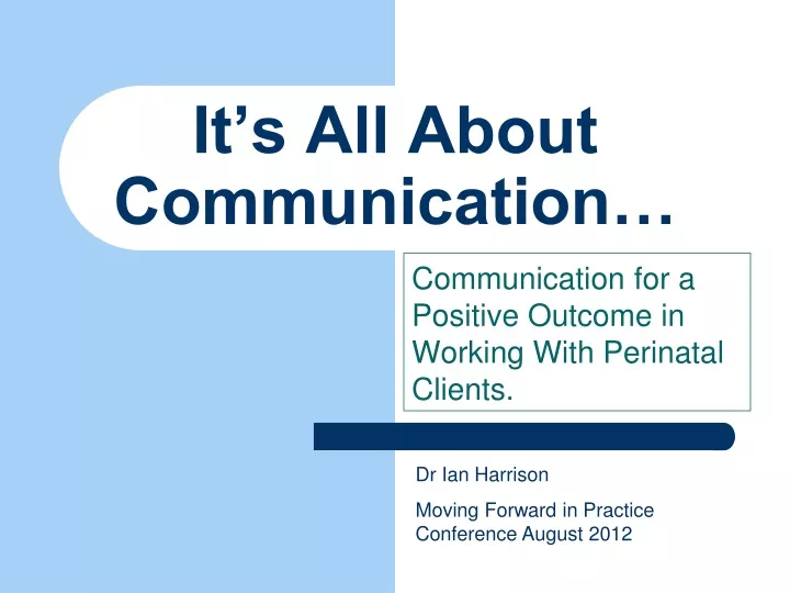 it s all about communication
