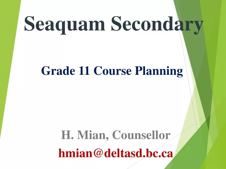 grade 11 course planning