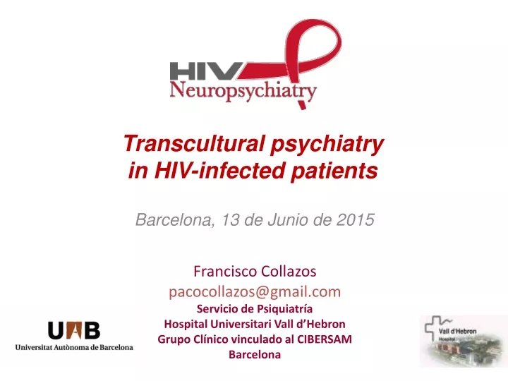 transcultural psychiatry in hiv infected patients