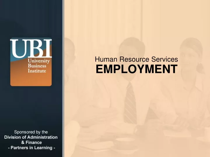 human resource services employment
