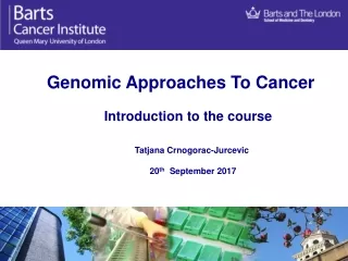 Genomic Approaches To Cancer