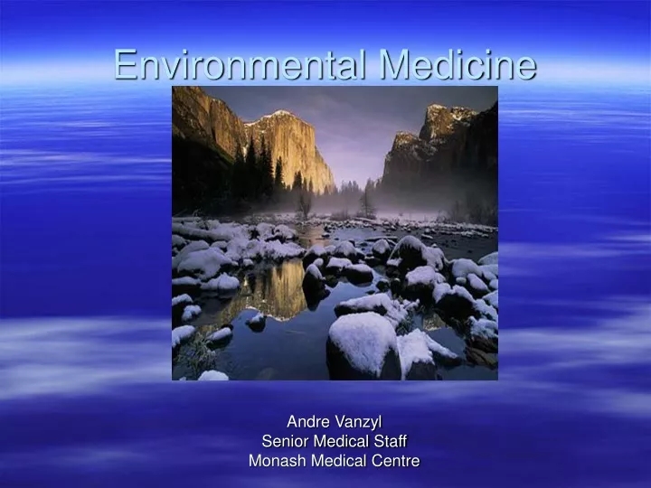 environmental medicine
