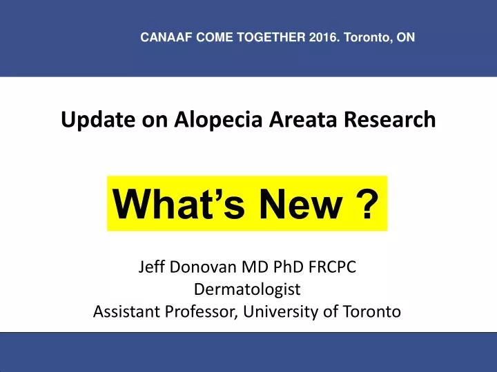 update on alopecia areata research
