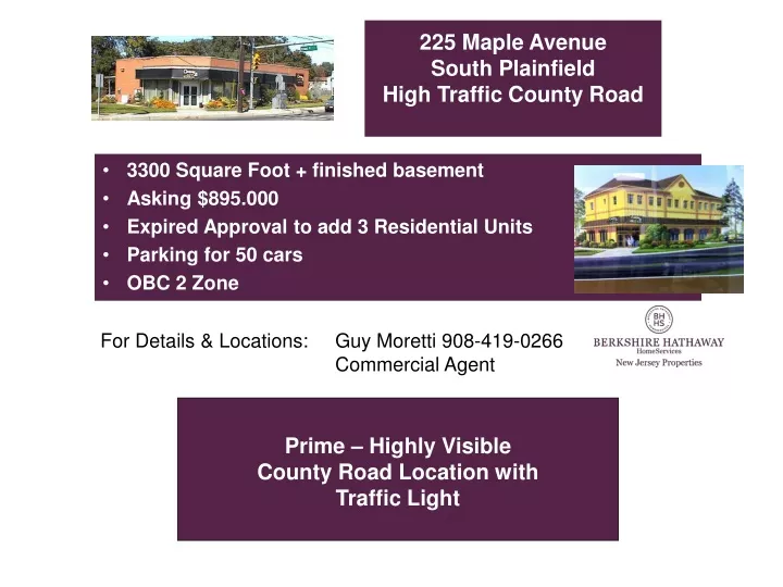 225 maple avenue south plainfield high traffic county road